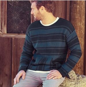 NWT Outerknown Deep Sea Horizon Crew Sweater Size XL Organic Cotton